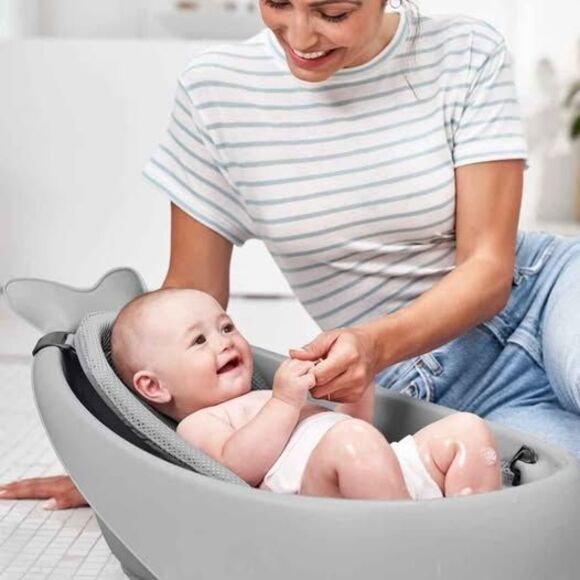 Skip Hop Infant Bath Tub 3-Stage Grow With Baby GREY NEW - Picture 6 of 6
